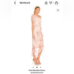 BCBG one shoulder midi dress